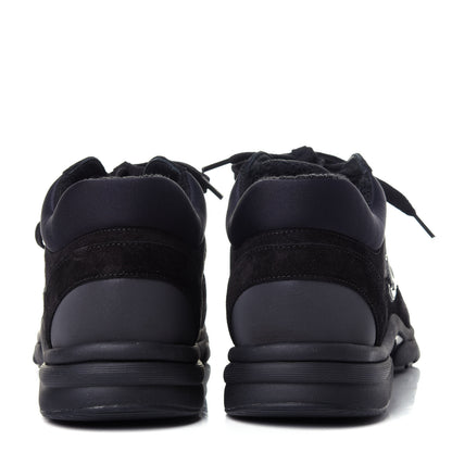 Chanel Nylon Calfskin Suede Calfskin CC Sneakers 38 Black 6 of 11