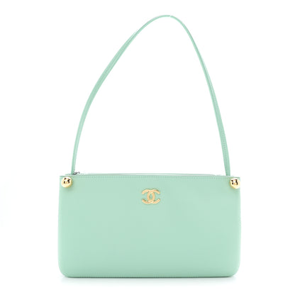 Chanel Calfskin Chick Studs Clutch Green 1 of 11