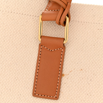 Celine Canvas Calfskin Horizontal Cabas Natural Tan 14 of 14