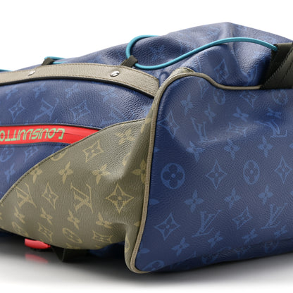 Louis Vuitton Monogram Taiga Outdoor Backpack Pacific Blue 9 of 12