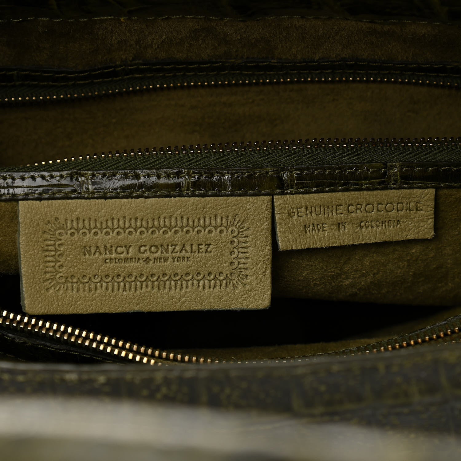 Nancy Gonzalez Crocodile Double Handle Satchel Green 5 of 12