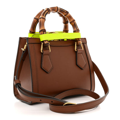 Gucci Wonka Grain Calfskin Mini Diana Tote Bag Cuir Yellow Fluo 3 of 10