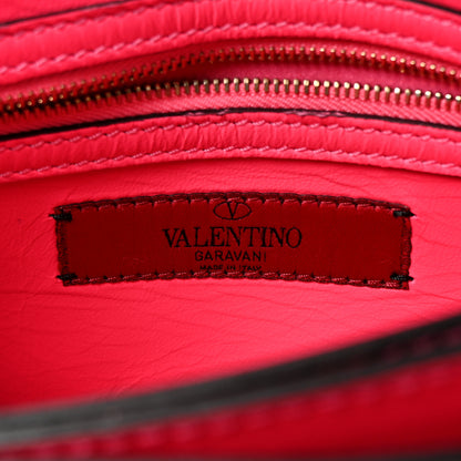 Valentino Garavani Nappa Canvas Camouflage Rockstud Wristlet Clutch Fuxia Fluo 6 of 6