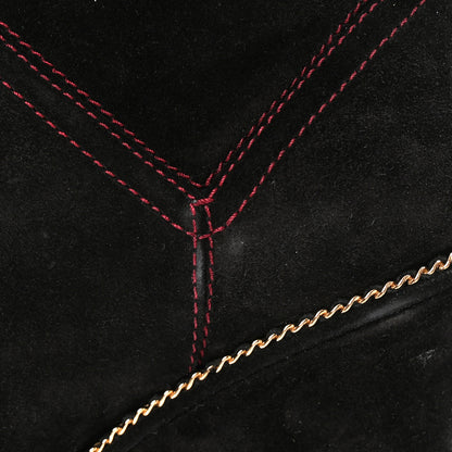 Chanel Suede Calfskin Chain Around High Boots 40 Black 12 of 14
