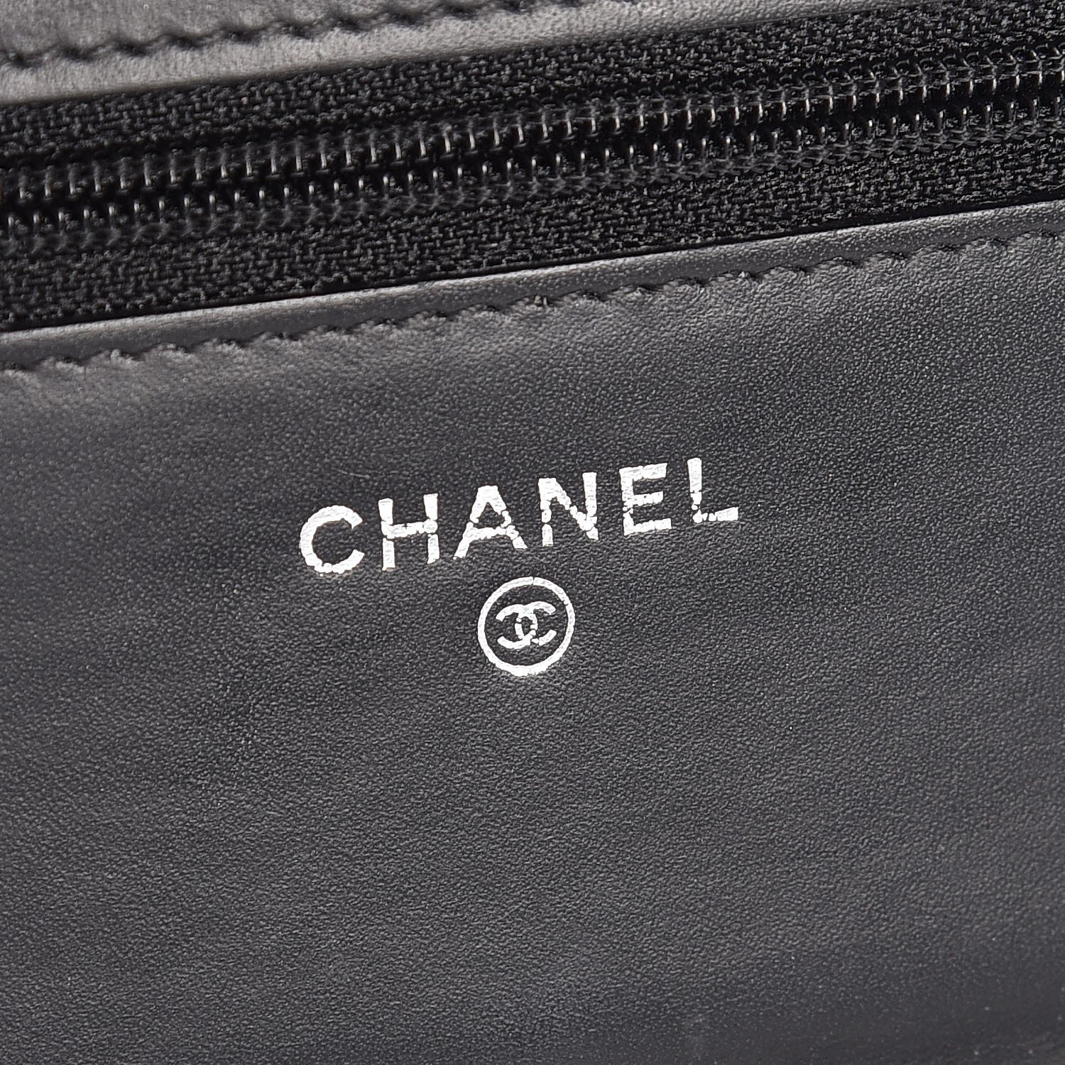 Chanel Patent Quilted Wallet On Chain WOC Black 6 of 9