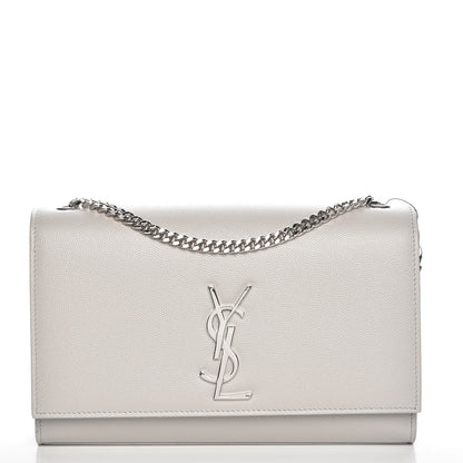 Saint Laurent Grain De Poudre Medium Classic Monogram Kate Satchel Souris 1 of 6