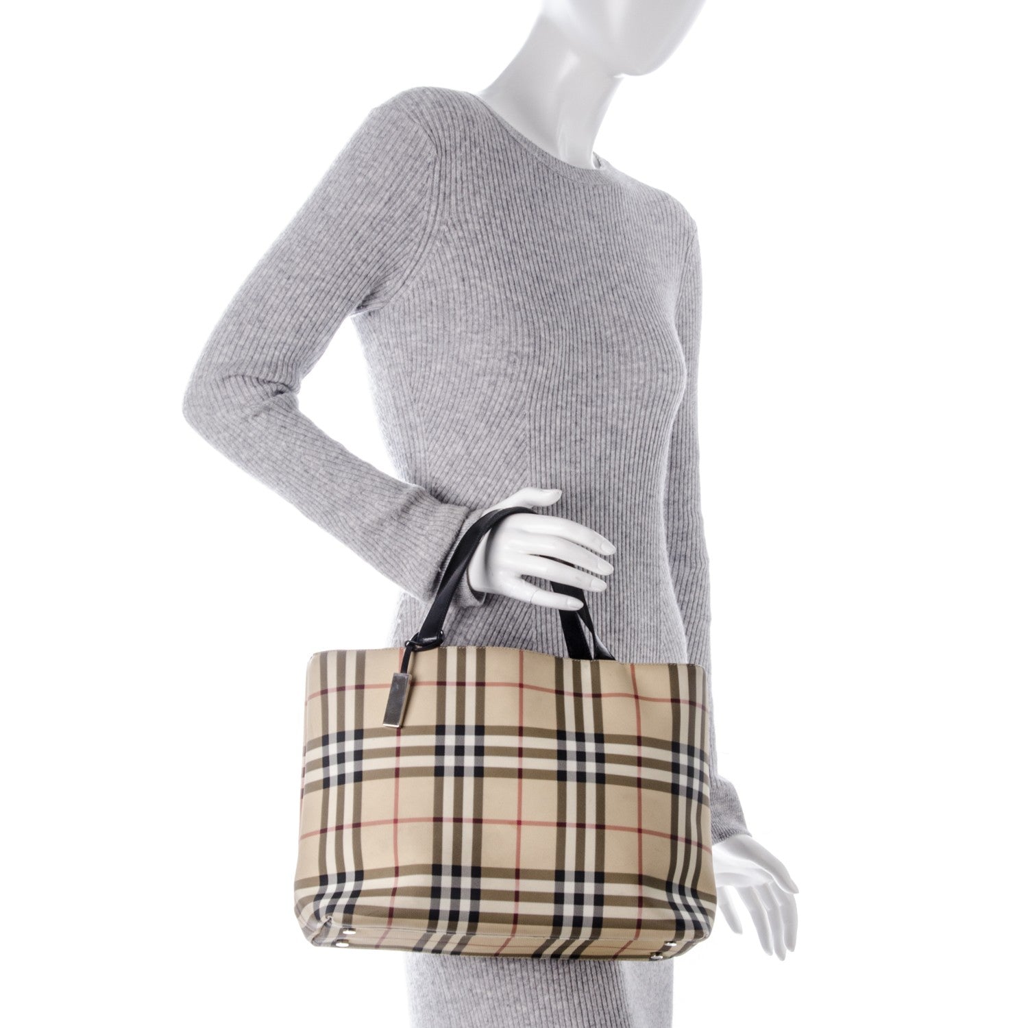 Burberry House Check Medium Tote Black 2 of 7