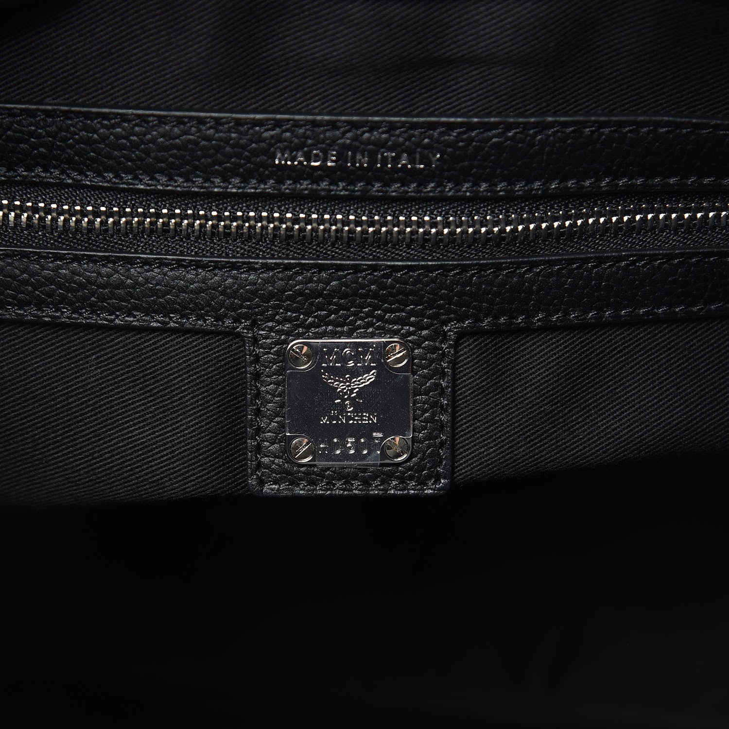 MCM Calfskin Medium Patricia Hobo Black 6 of 9