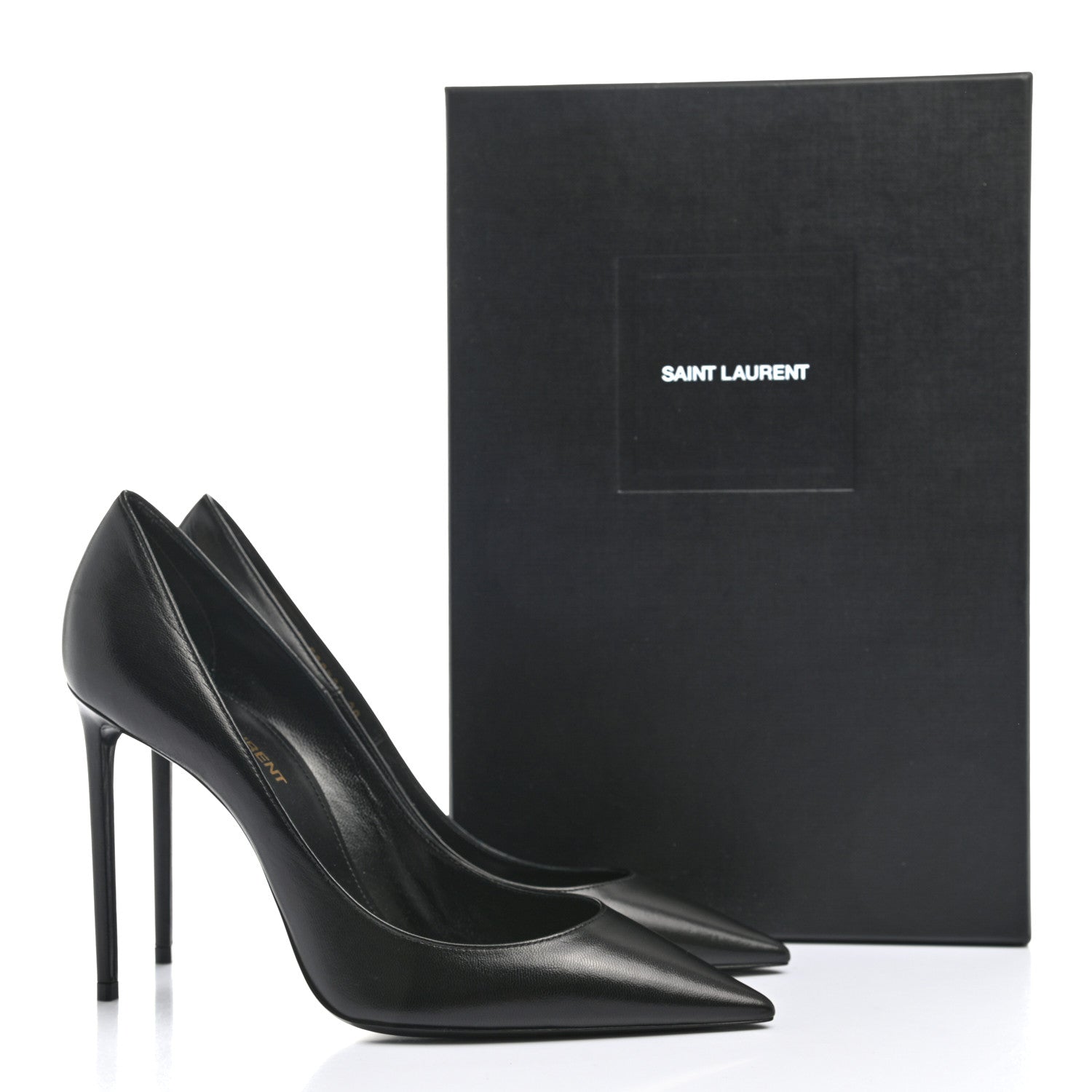 Saint Laurent Calfskin Zoe 105 Pumps 38 Black 9 of 9