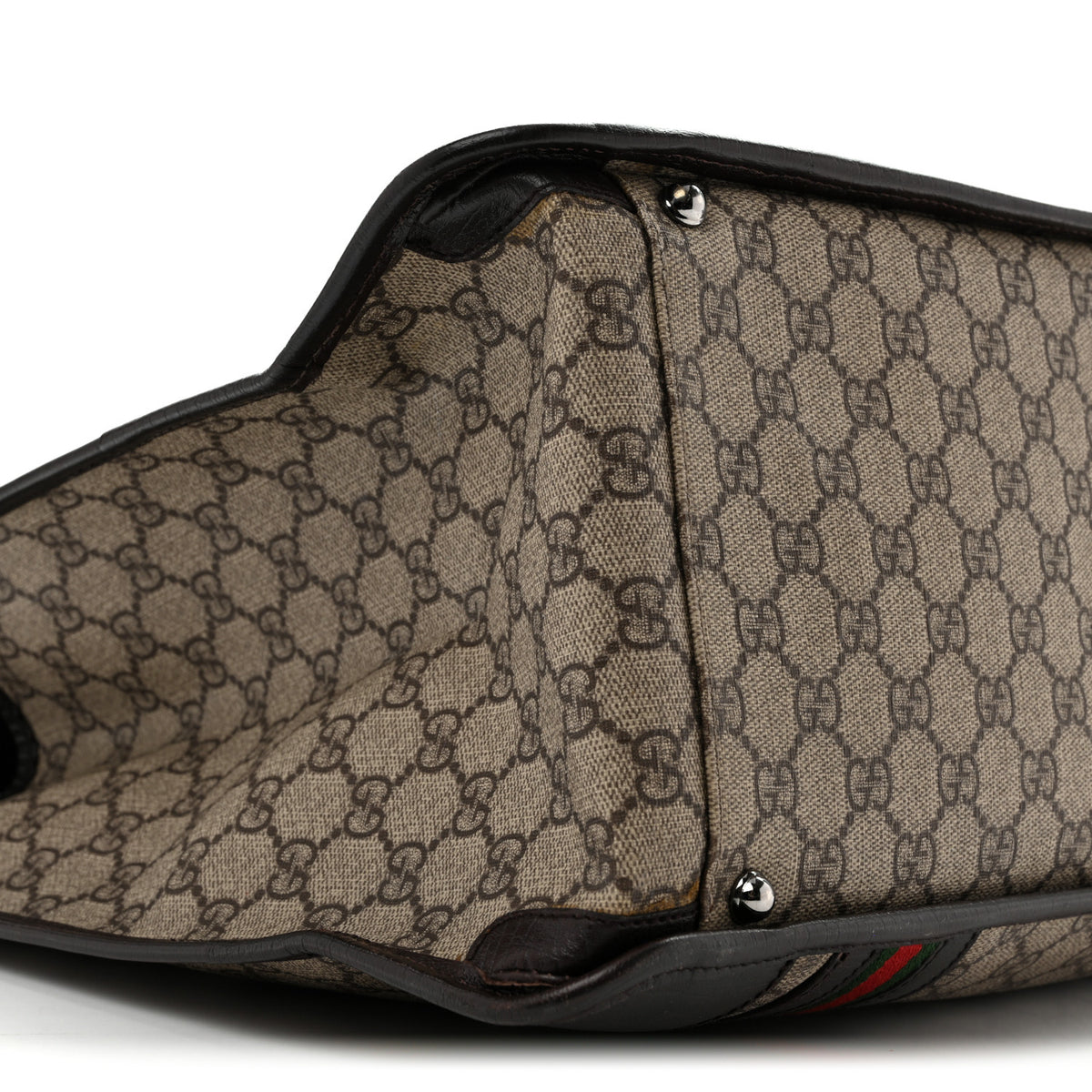 Gucci GG Plus Monogram Web Large Tote Dark Brown 9 of 14