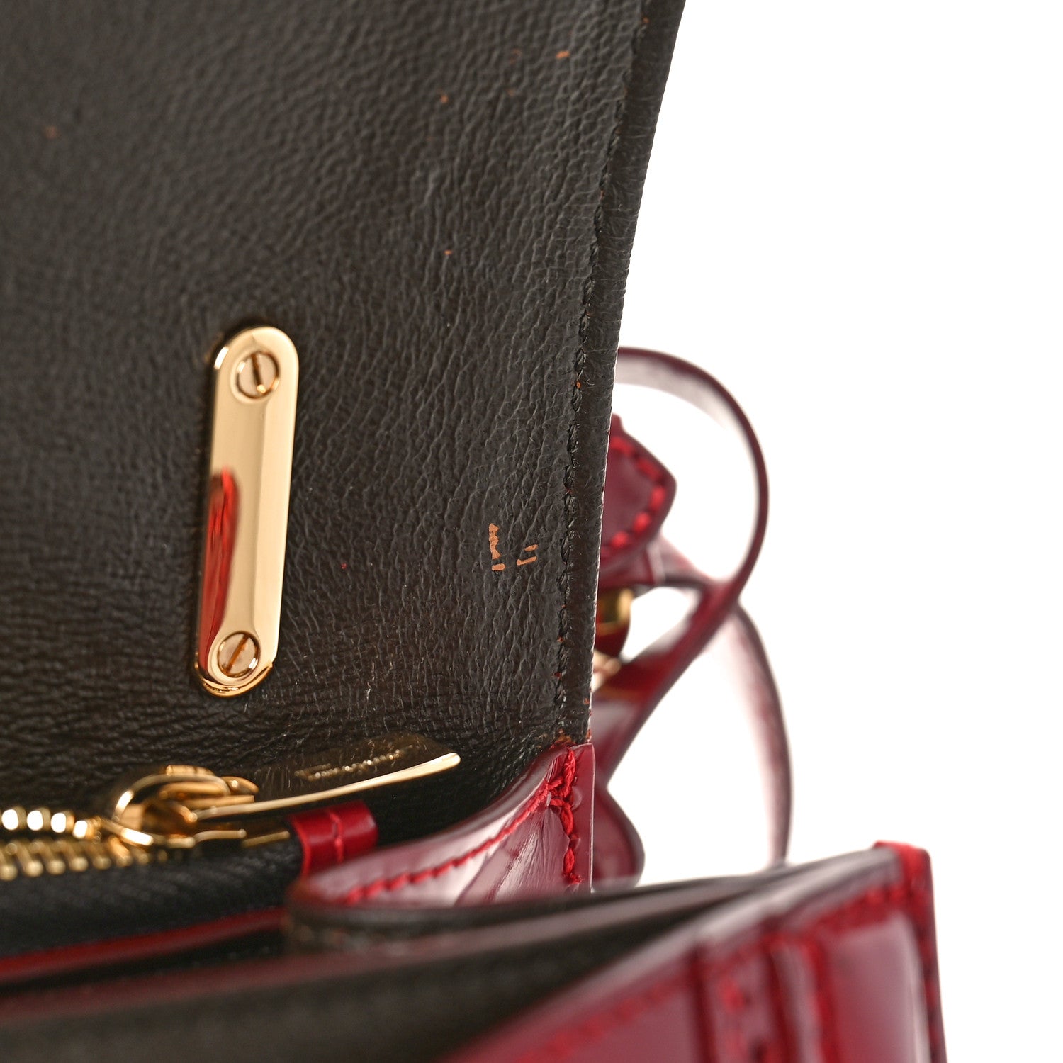 Salvatore Ferragamo Patent Marisol Top Handle Shoulder Bag Rosso 9 of 11
