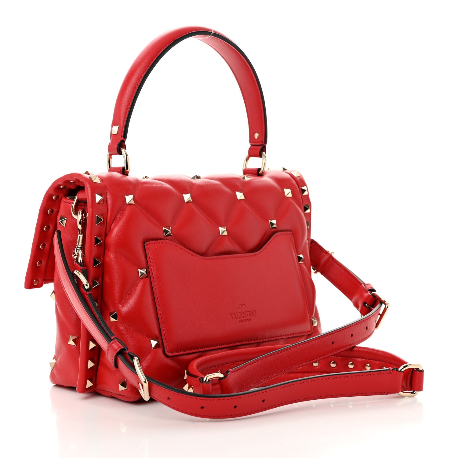 Valentino Garavani Nappa Medium Candystud Top Handle Bag Rosso Valentino 3 of 9