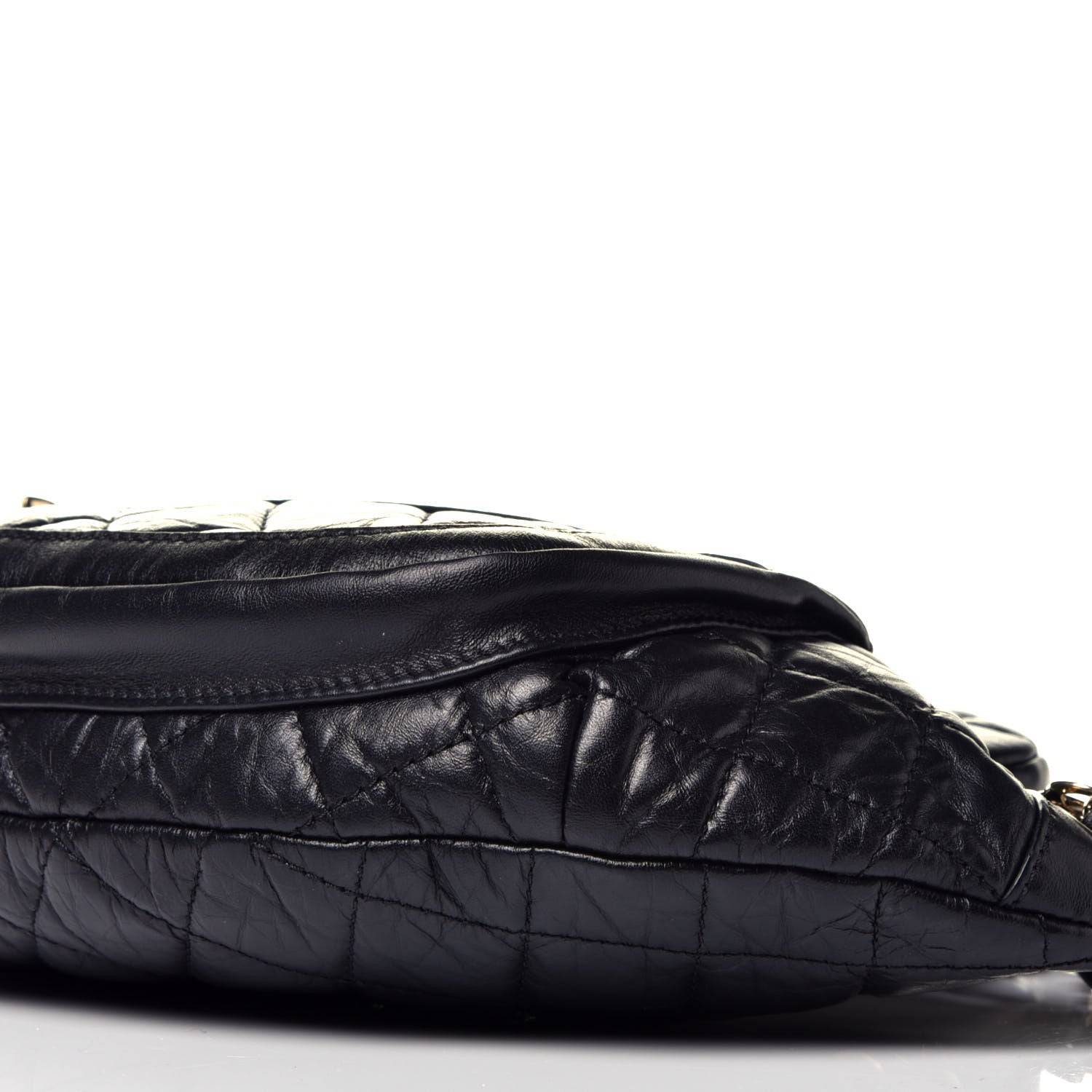 Chanel Aged Calfskin Quilted Waist Bag With Coin Purse Black 9 of 9