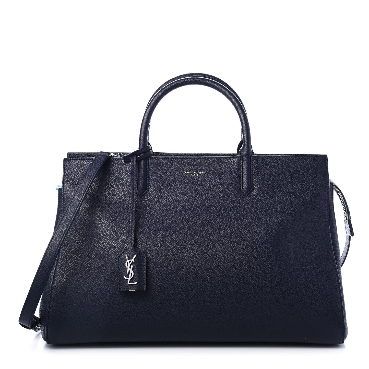 Calfskin Medium Rive Gauche Cabas Navy Blue