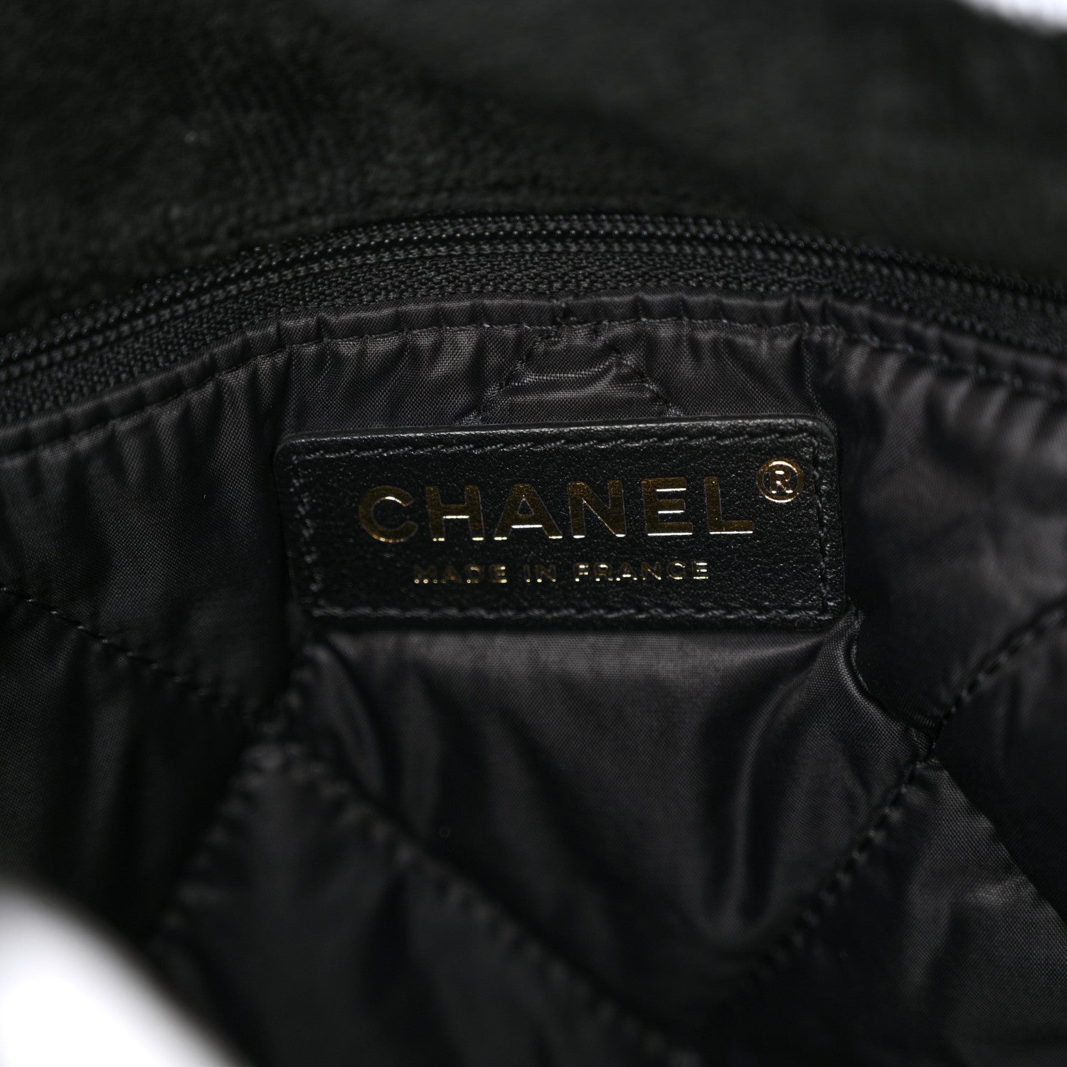 Chanel Terry Cotton Logo Beach Hobo Black White 7 of 11