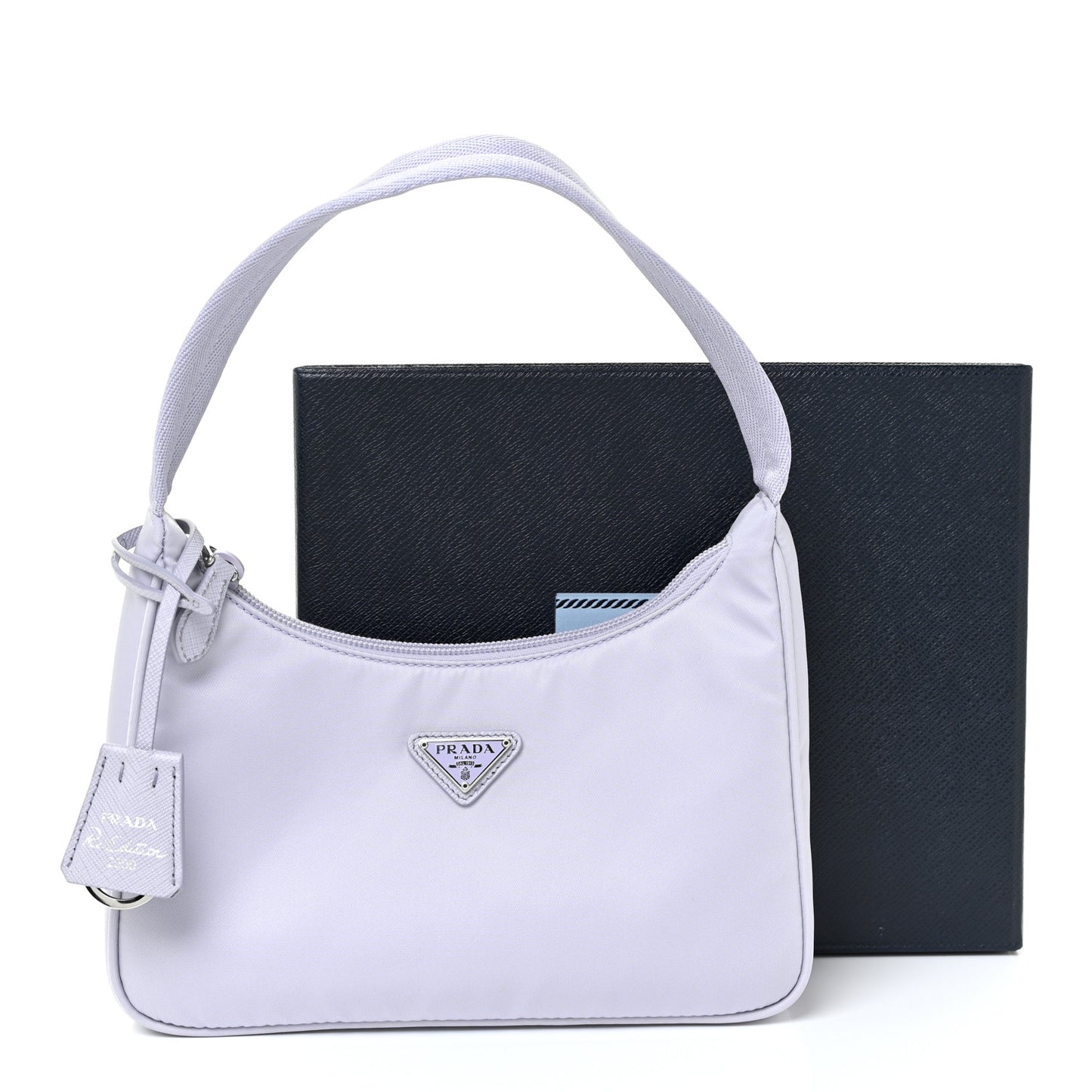 Re-Nylon Saffiano Mini Re-Edition 2000 Bag Glicine