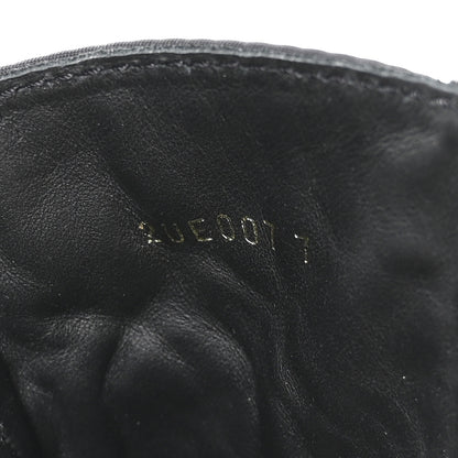 Prada Spazzolato Rois Nylon Metal Triangle Logo Monolith Pouch Pocket 55mm Boots 40 Black 8 of 8