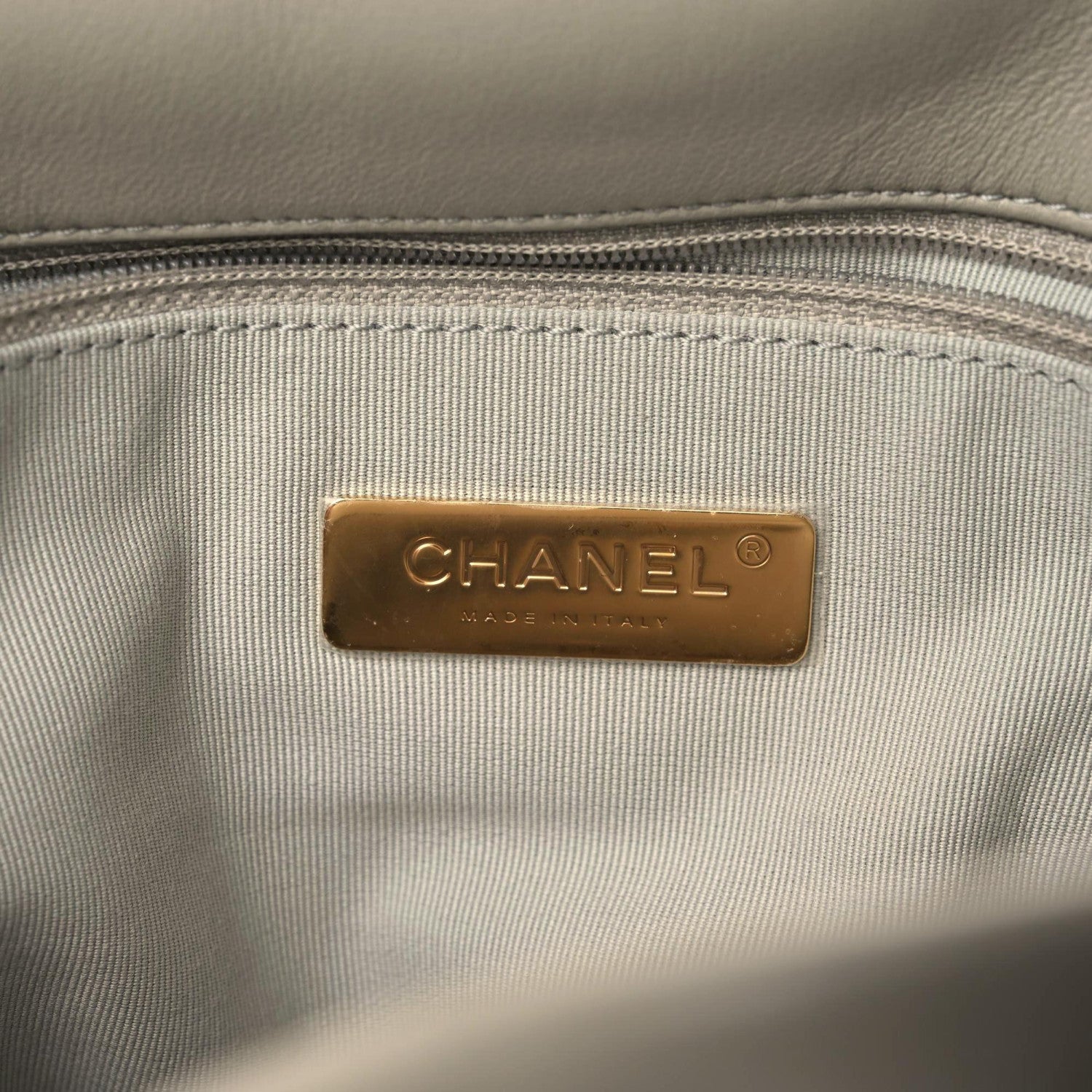 Chanel Lambskin Quilted Maxi Chanel 19 Flap Grey 8 of 12