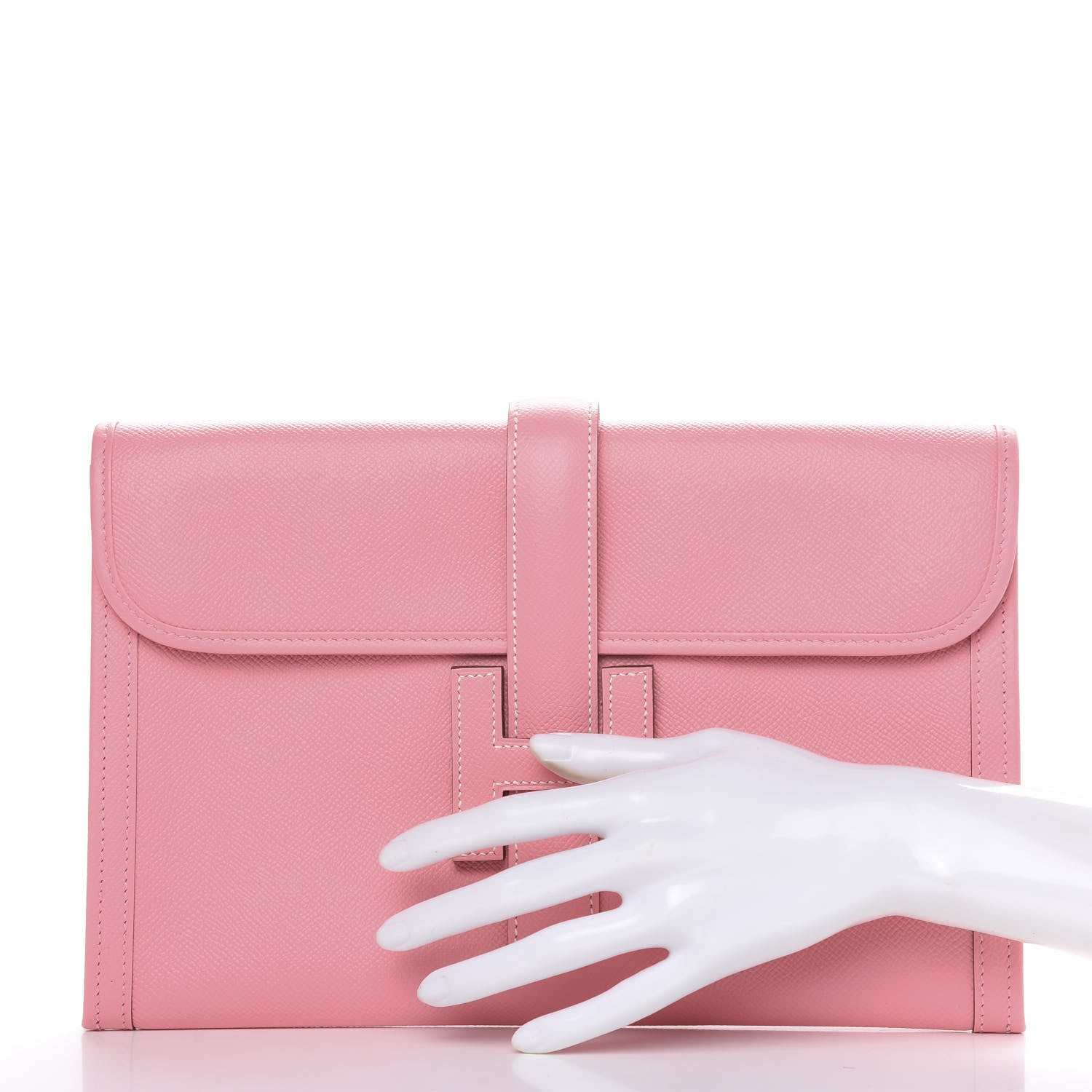 Hermes Epsom Jige PM Clutch Rose Confetti 2 of 8