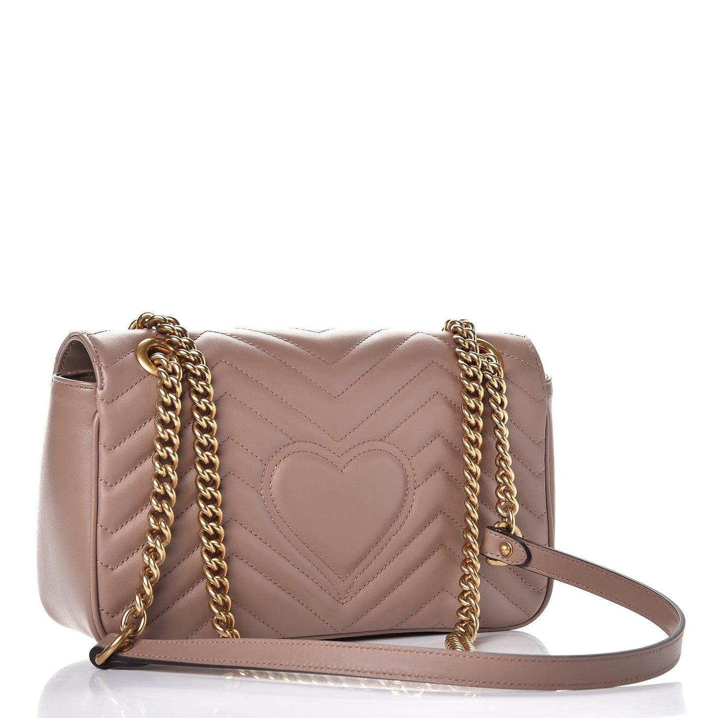 Calfskin Matelasse Small GG Marmont Shoulder Bag Porcelain Rose
