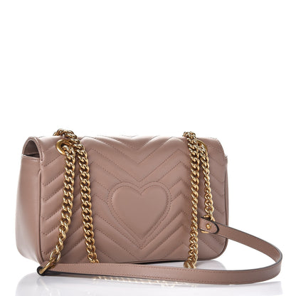 Gucci Calfskin Matelasse Small GG Marmont Shoulder Bag Porcelain Rose 3 of 8