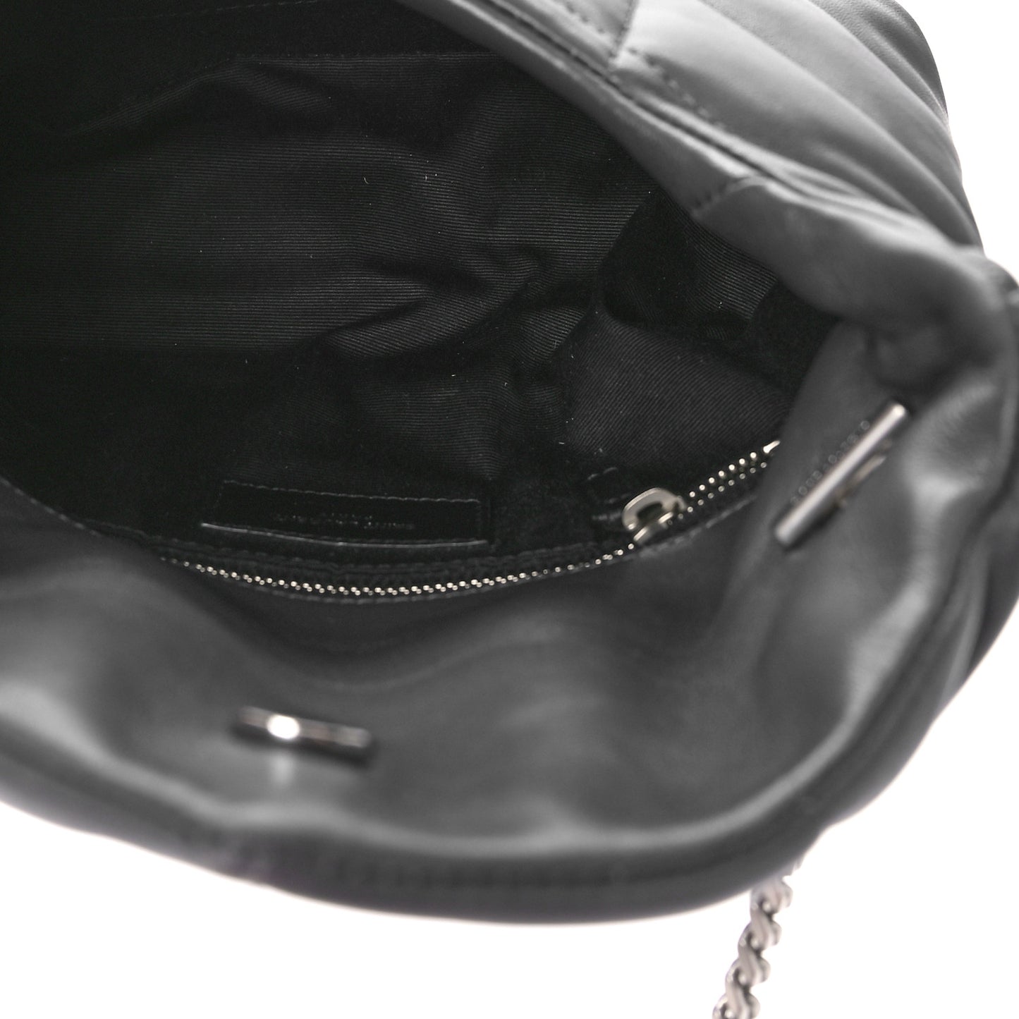 Lambskin Quilted Toy Loulou Puffer Monogram Chain Satchel Storm