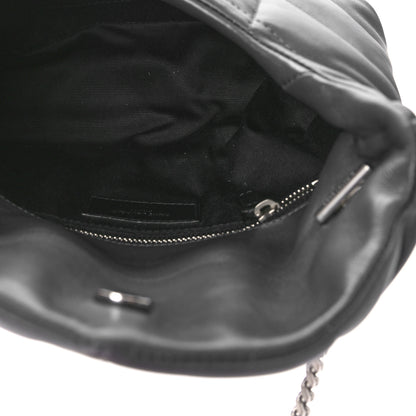 Saint Laurent Lambskin Quilted Toy Loulou Puffer Monogram Chain Satchel Storm 5 of 9