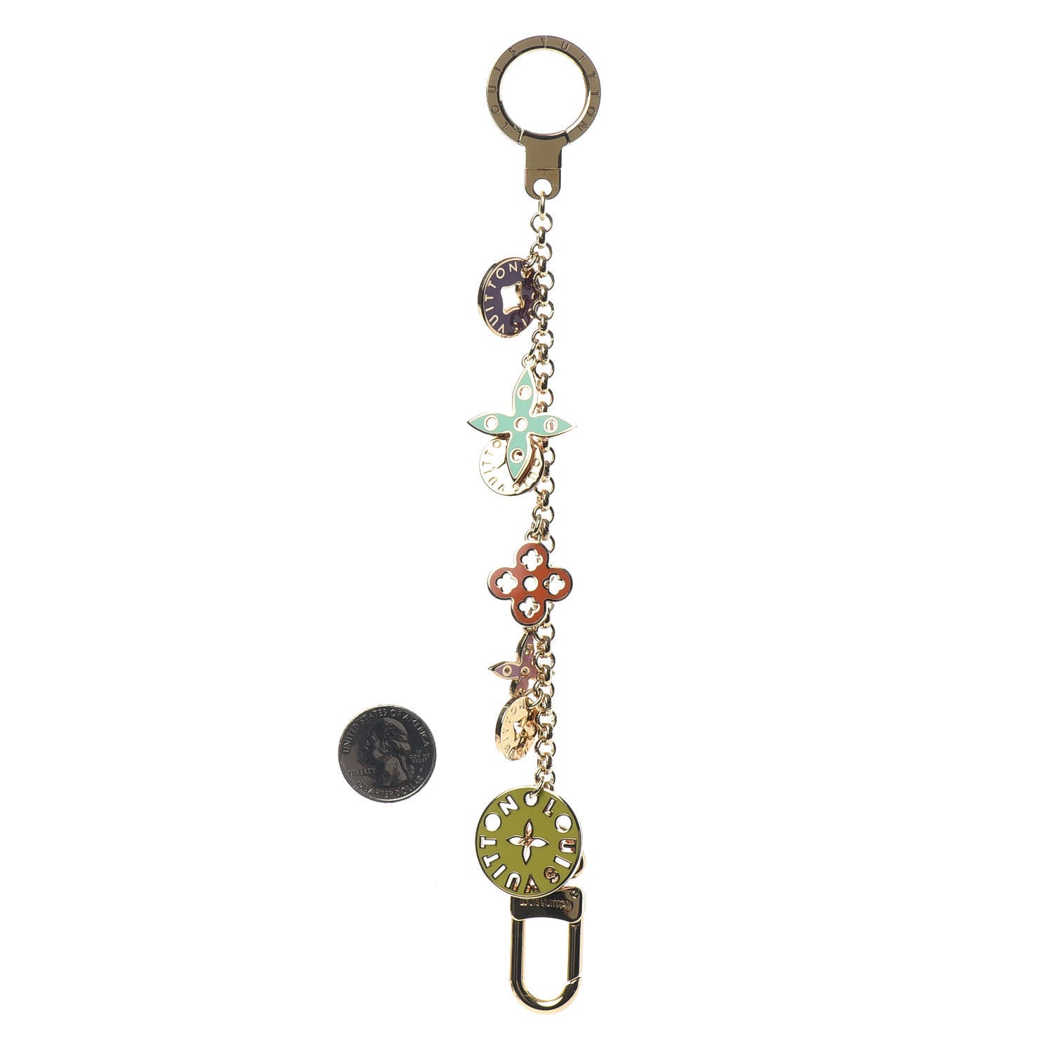Louis Vuitton Enamel Looping Key Chain Bag Charm Multicolor 2 of 4