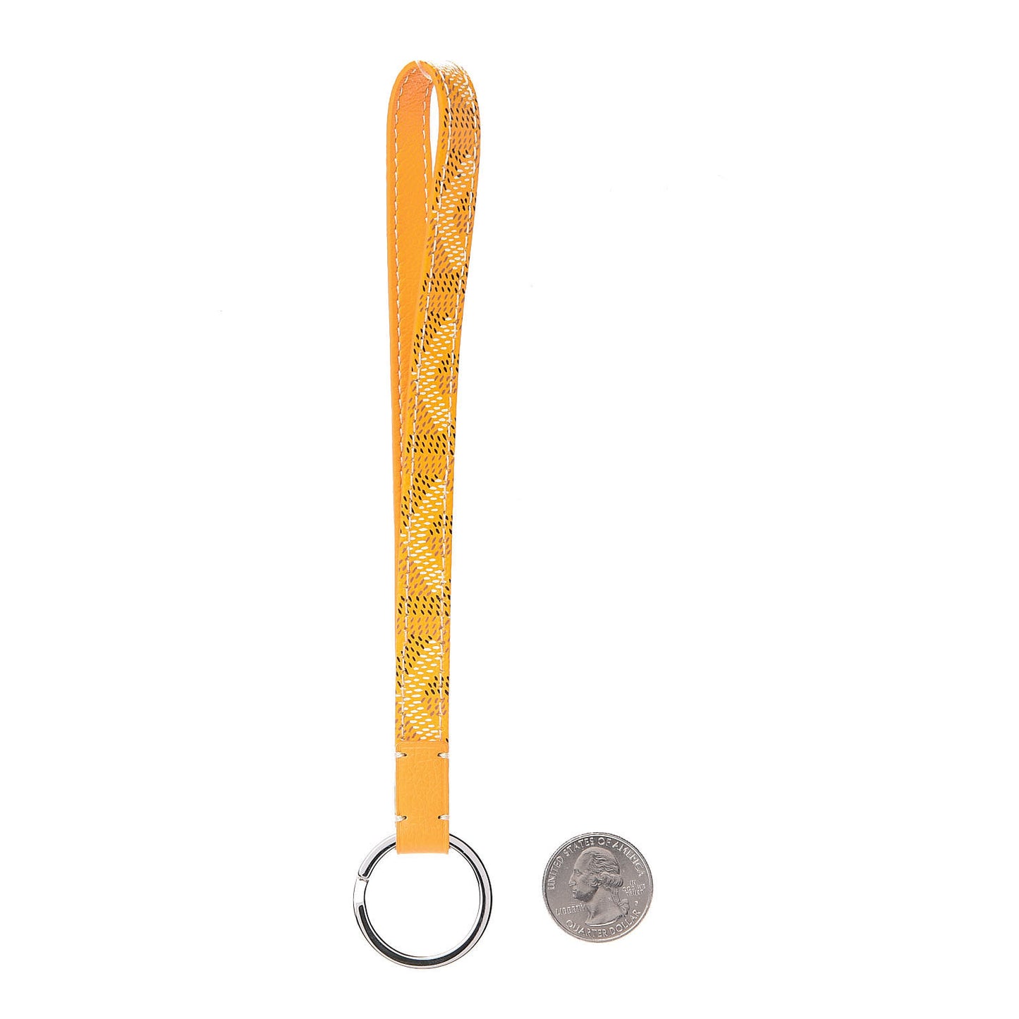 Goyardine Sesame Key Holder Yellow