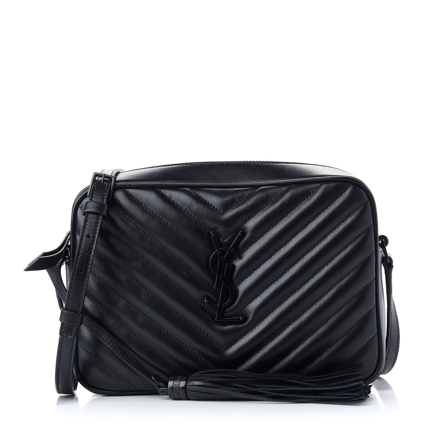 Calfskin Matelasse Monogram Lou Camera Bag Black