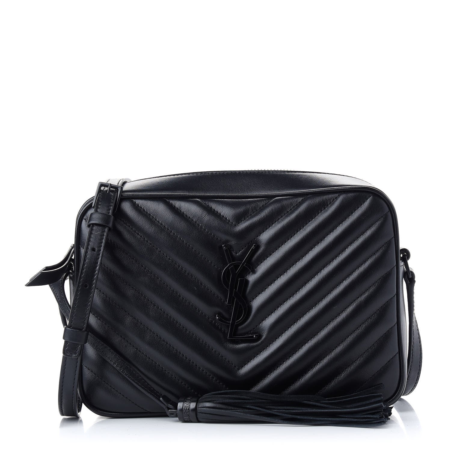 Saint Laurent Calfskin Matelasse Monogram Lou Camera Bag Black 1 of 8