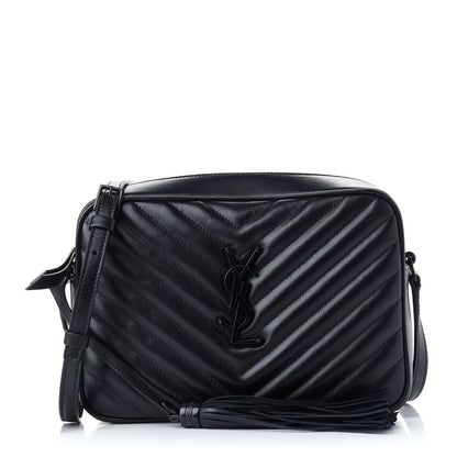 Saint Laurent Calfskin Matelasse Monogram Lou Camera Bag Black 1 of 8