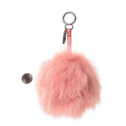 Fendi Fox Fur Y ABCharm Bag Charm Pink Black 2 of 6