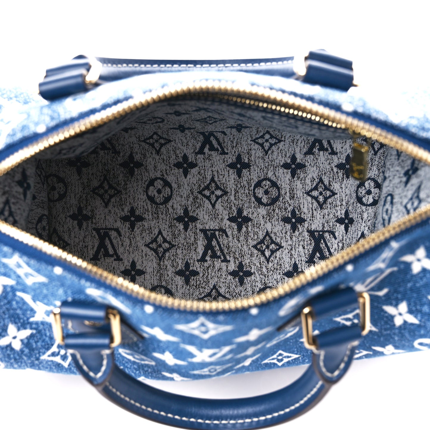 Monogram Jacquard Denim Speedy Bandouliere 25 Bleu
