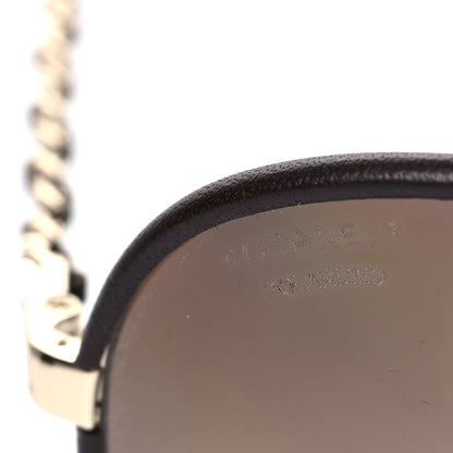 Chanel Metal Polarized Pilot Winter Sunglasses 4219-Q Brown 7 of 8