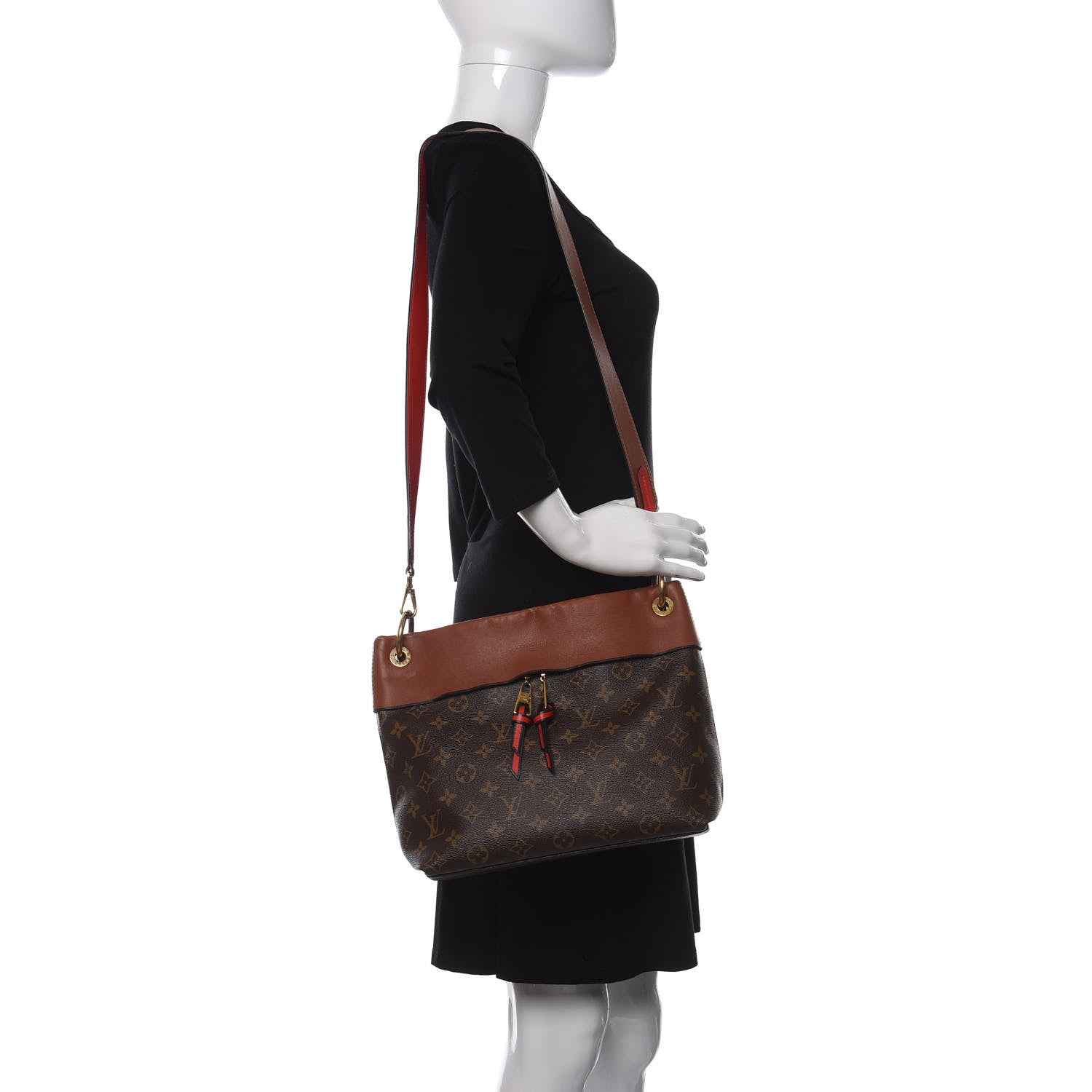 Louis Vuitton Monogram Tuileries Besace Caramel Rouge 2 of 12