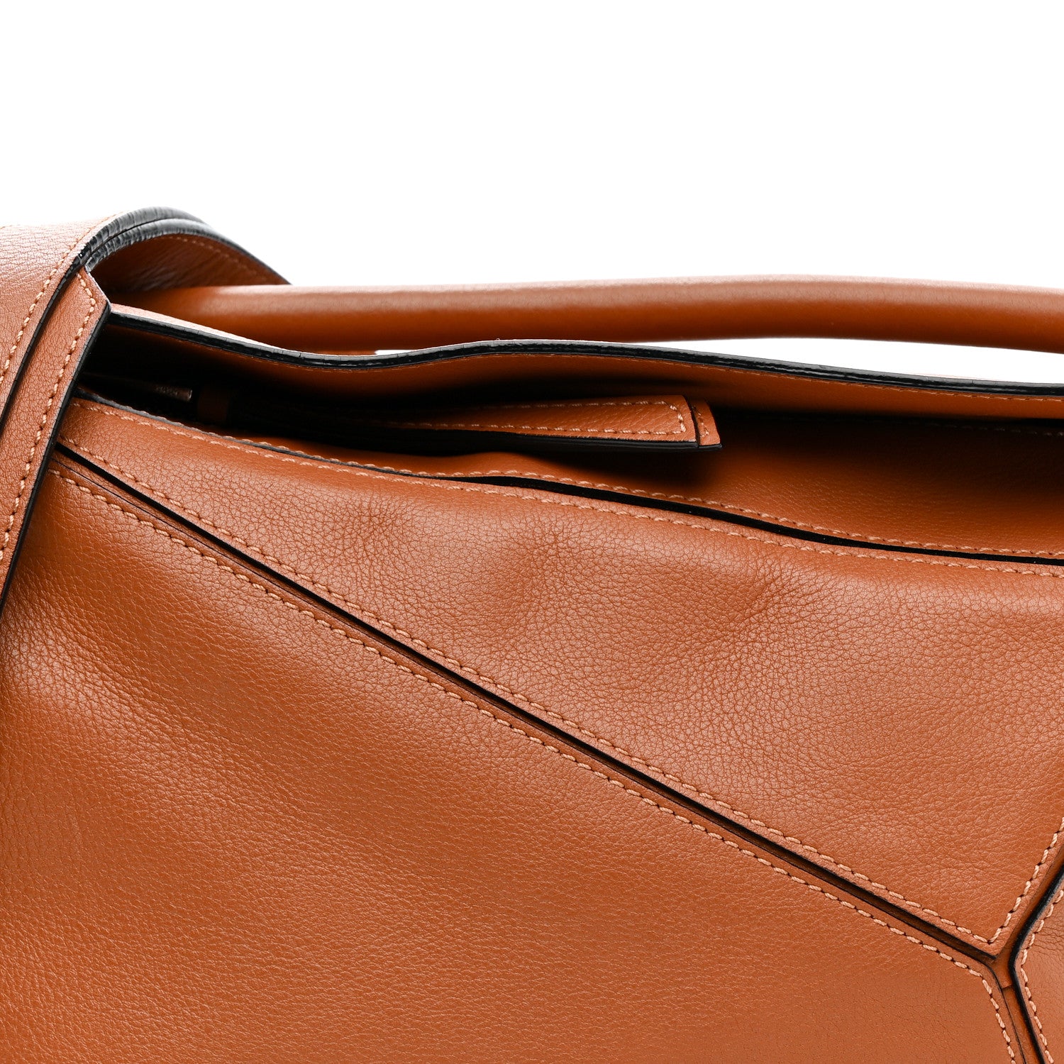 Loewe Grained Calfskin Small Puzzle Bag Tan 8 of 11