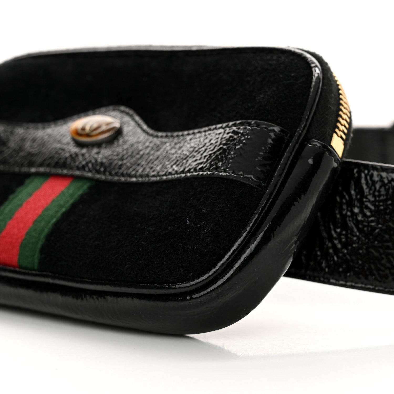 Gucci Suede Patent Ophidia Belted iPhone Case 85 34 Black 10 of 13