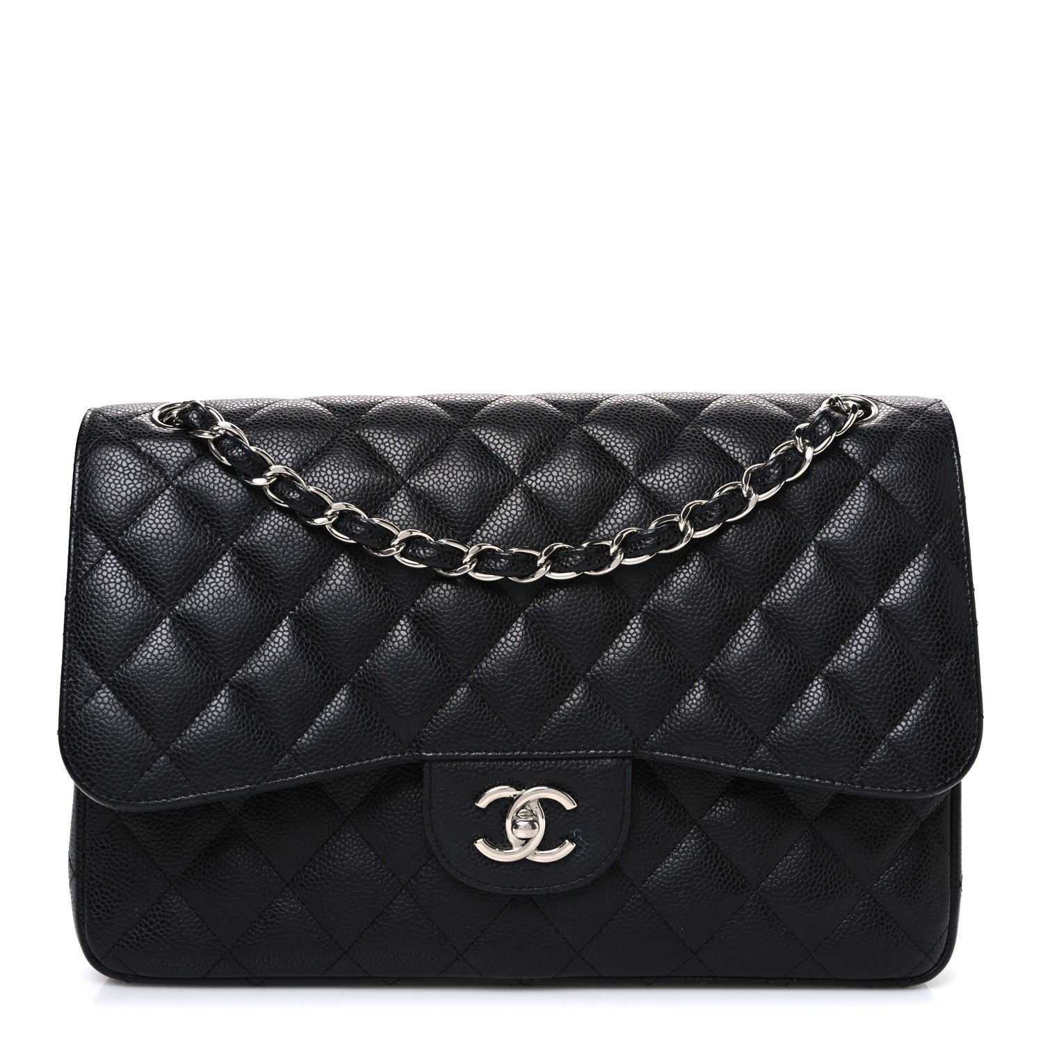 Chanel Caviar Quilted Jumbo Double Flap Black 1 of 10