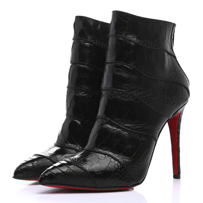 Christian Louboutin Calfskin Zermadame 120 Booty 40.5 Black 2 of 7