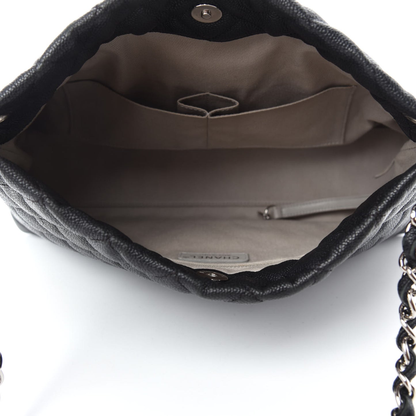 Caviar Quilted Easy Zip Tote Black