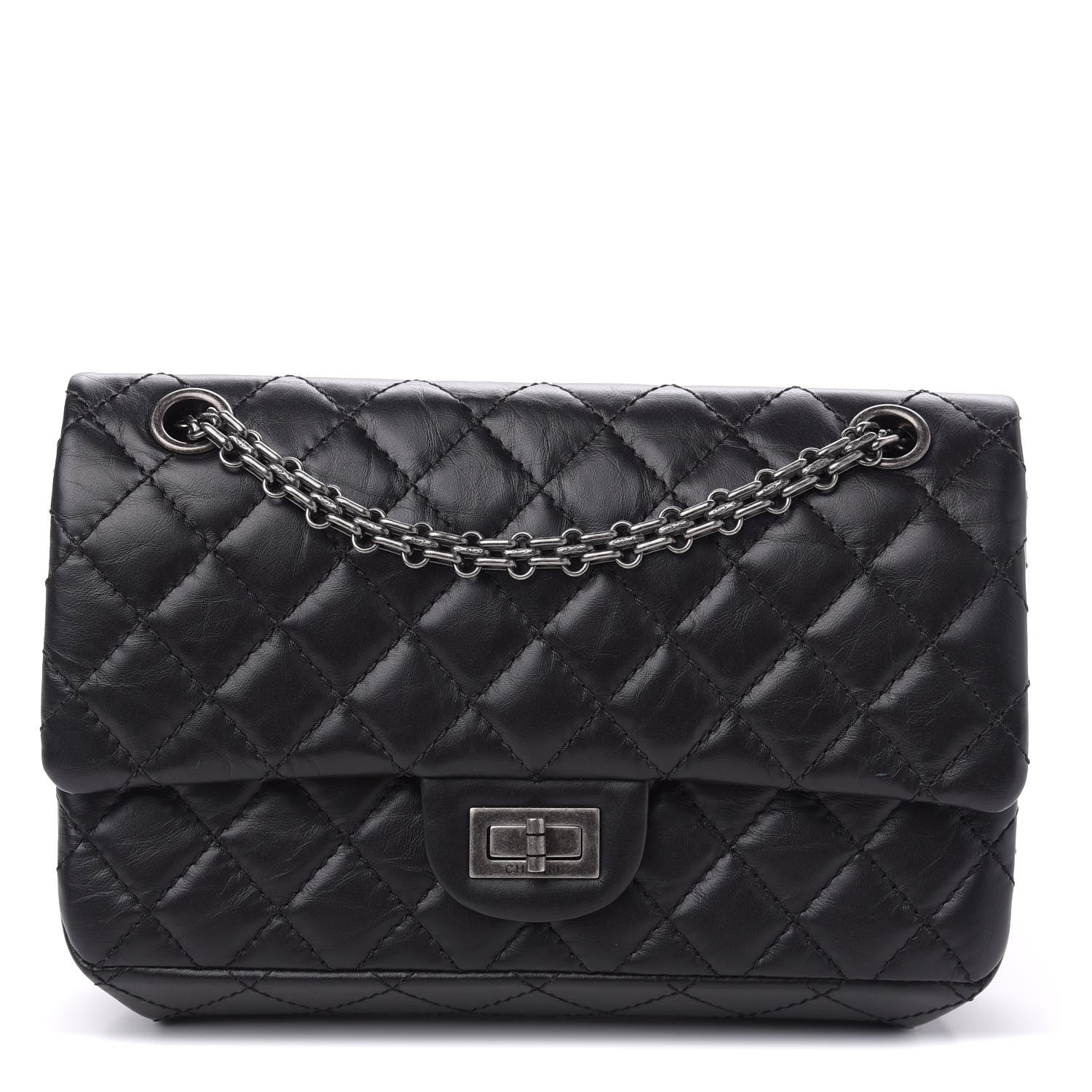 Chanel Aged Calfskin Quilted 2.55 Reissue 225 Flap Black 1 of 12