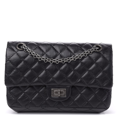 Chanel Aged Calfskin Quilted 2.55 Reissue 225 Flap Black 1 of 12