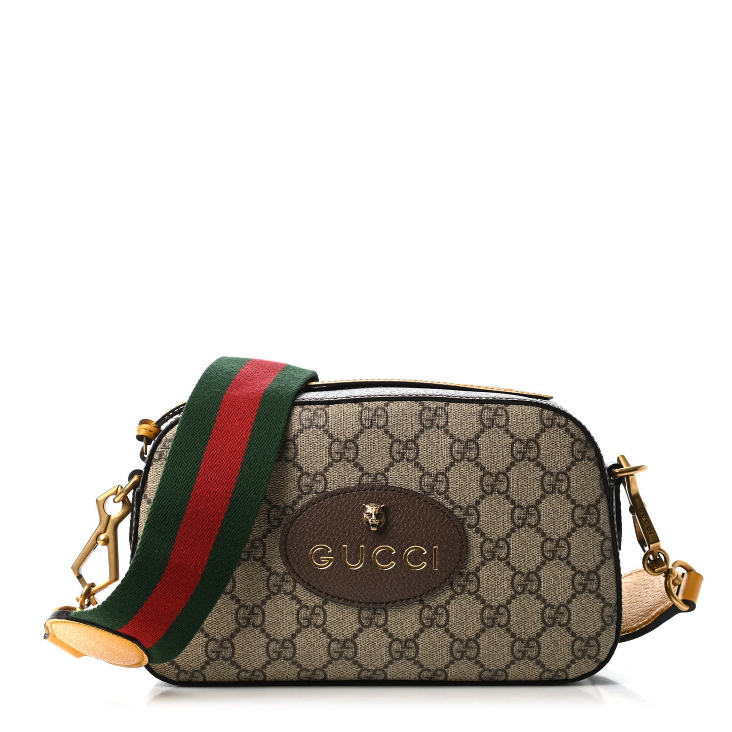 GG Supreme Monogram Web Neo Vintage Shoulder Bag Beige New Acero Crop
