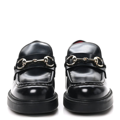 Gucci Calfskin Horsebit Womens Lug Sole Loafers 37 Black 3 of 9