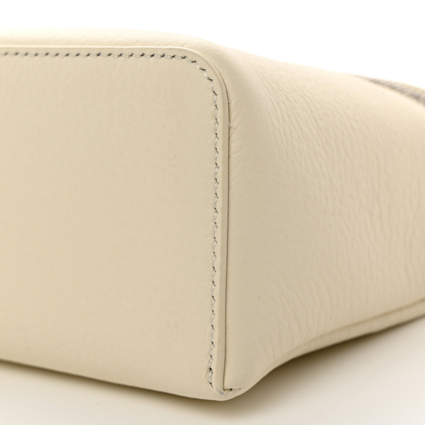 Grained Calfskin L19 Extra Pocket Pouch Whisper White