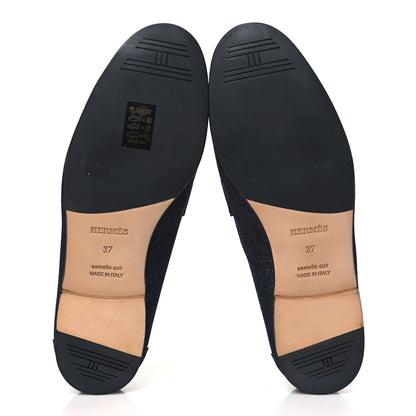 Hermes Denim Colette Loafers 37 Bleu Indigo 5 of 8
