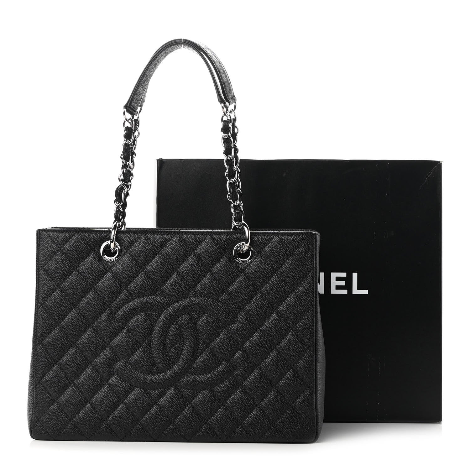 Chanel Caviar Quilted Grand Shopping Tote GST Black 10 of 10