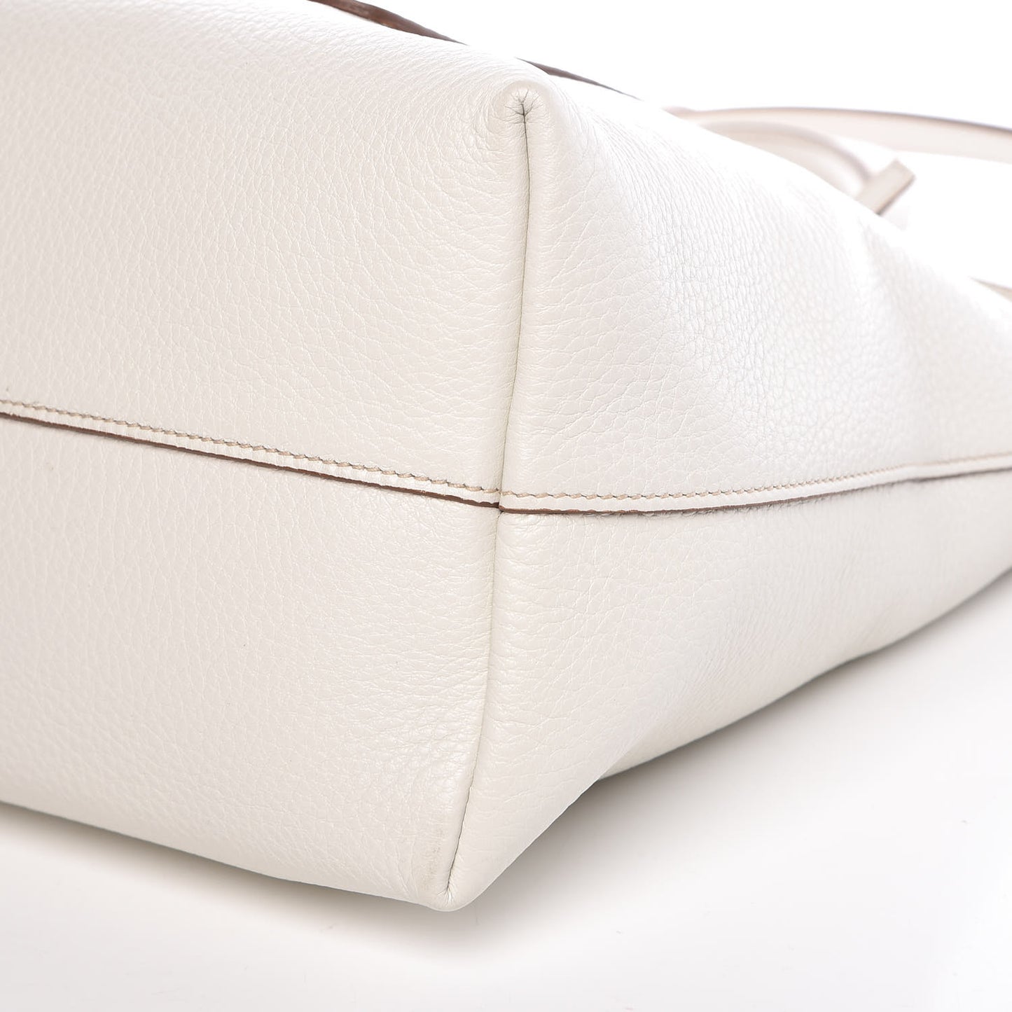 Vitello Daino Top Handle Tote Bianco