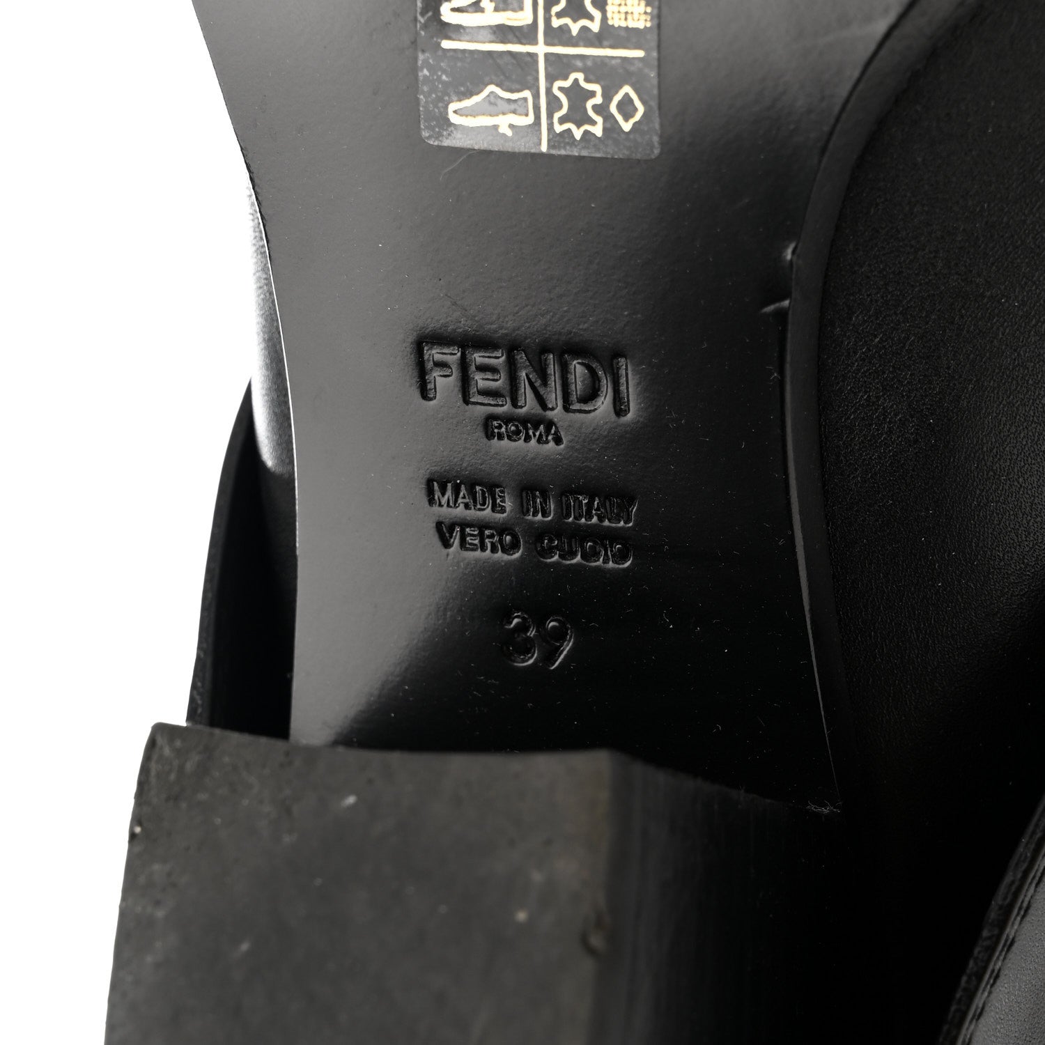 Fendi Vitello Minerva Boots 39 Black 6 of 9